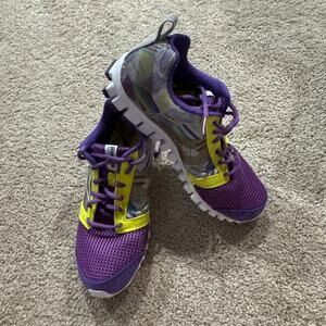 Reebok Realflex Running Shoes Scream Purple & Yellow Multicolor Women's Size 6.5